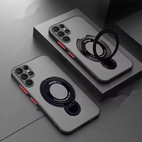 Bracket Stand For Magsafe Magnetic Phone Case For Samsung Galaxy S24 S23 S22 S21 s25 Ultra S10 Plus S20 FE A16 A06 cover funda