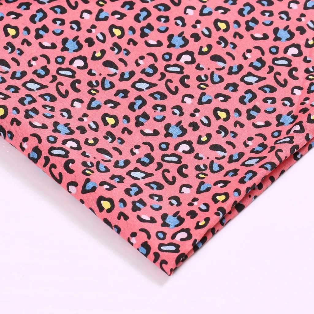 Printing Polyester Leopard Print Pattern Fabric For DIY Mouth Masks Women Dress Quilting Garment Patchwork Accessories 100x150cm