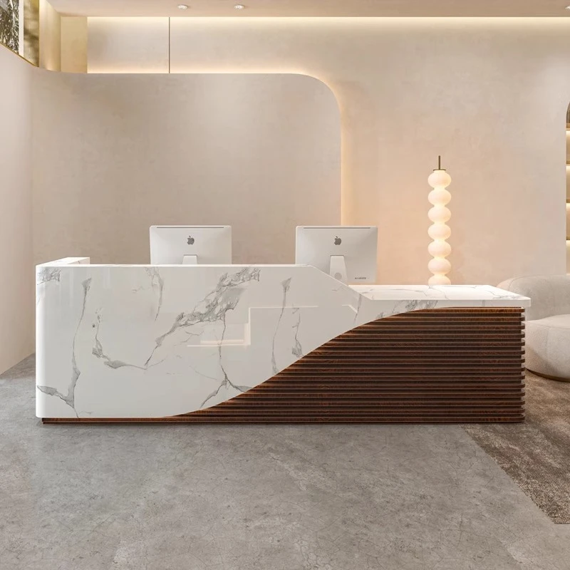 Elegant Business แผนกต้อนรับ Salon อุตสาหกรรมยินดีต้อนรับหรูหรายืนผู้ใหญ่โต๊ะยืนคุณภาพสูง Escrivaninha เฟอร์นิเจอร์