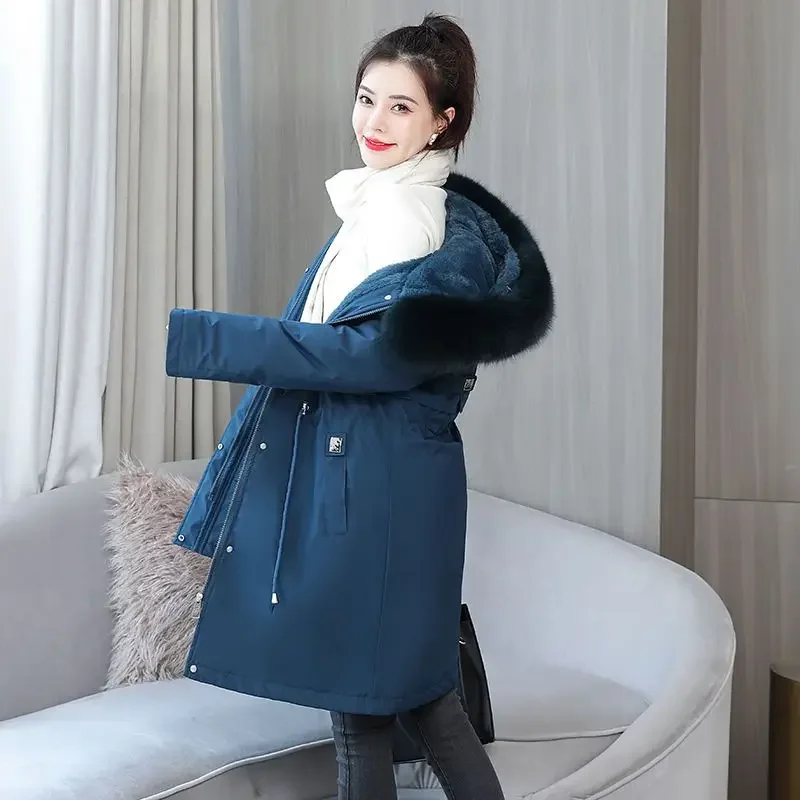 

Fashion 2025 New Release Women's Winter Coat Korean Loose Cotton Padded Parka Clothes Hot Sale