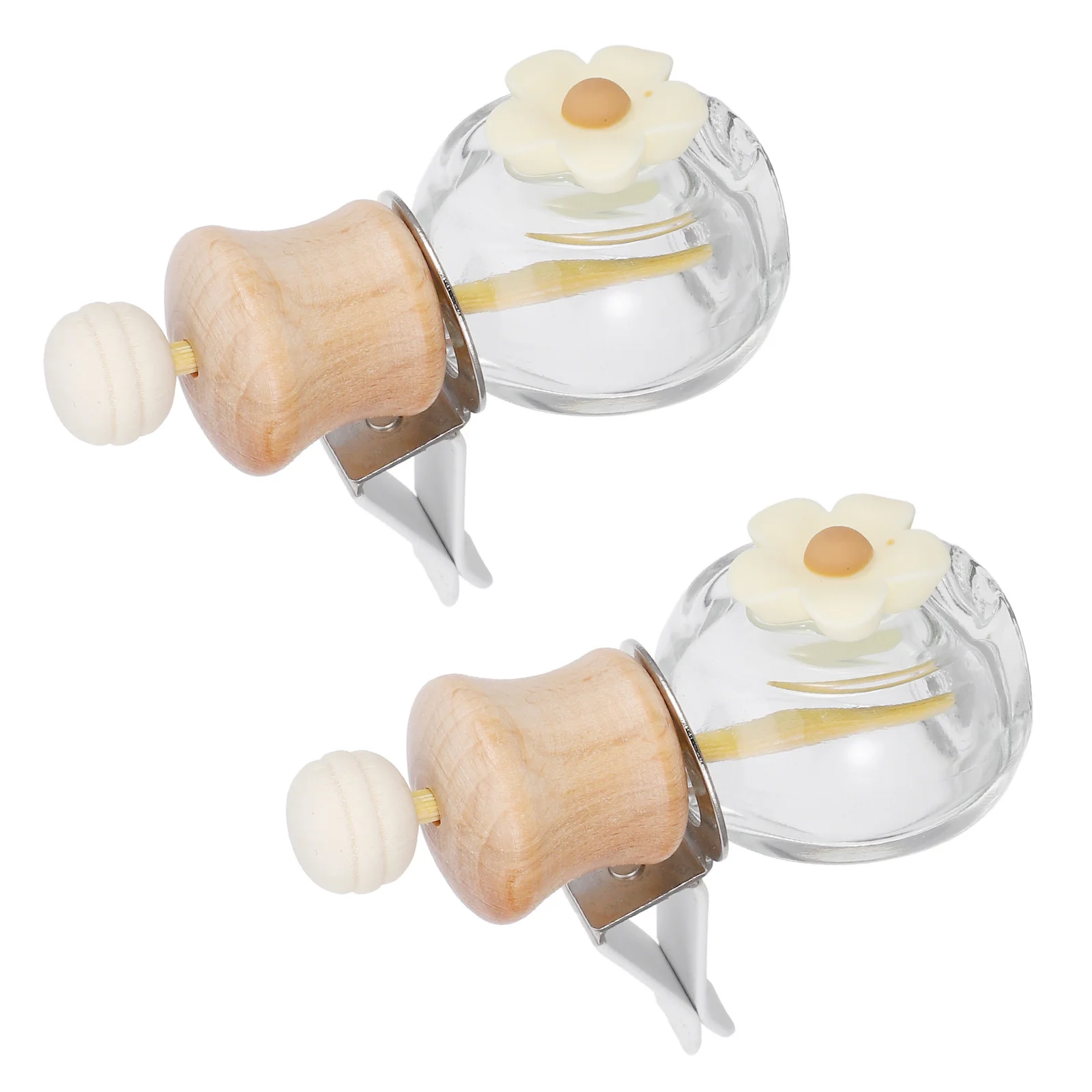 

2Pcs Car Perfume Bottle Ornament Essential Oil Dispenser Quality Glass Fine Craftsmanship Home Auto Decor Easy Install