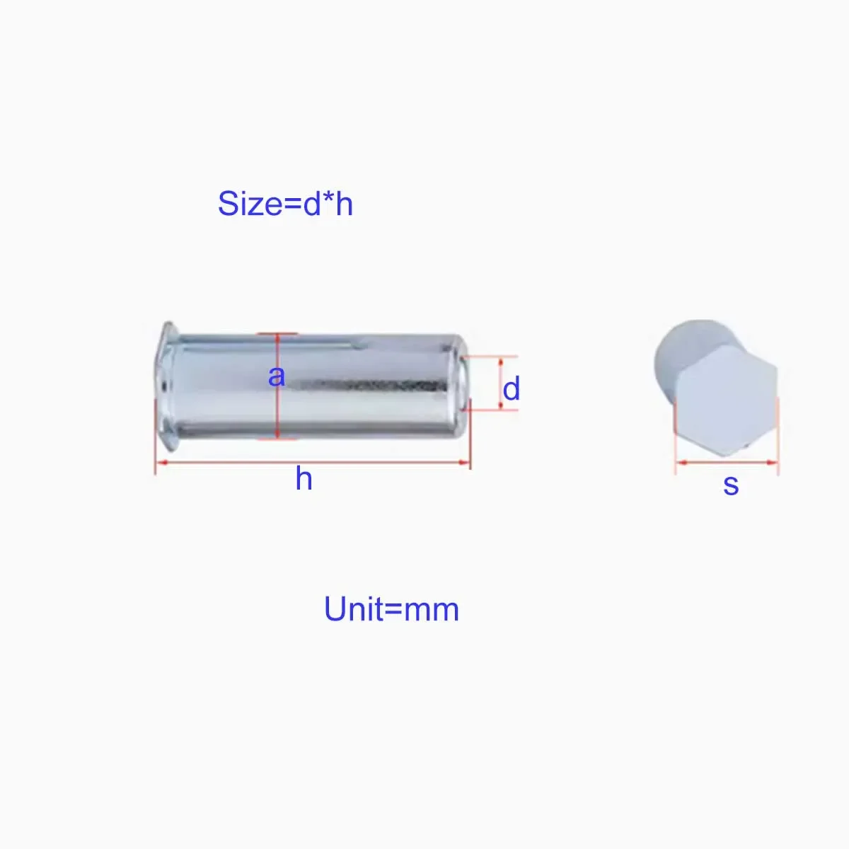 

Carbon Steel Blind Hole Rivet Bolt BsosM3M3.5M4M5