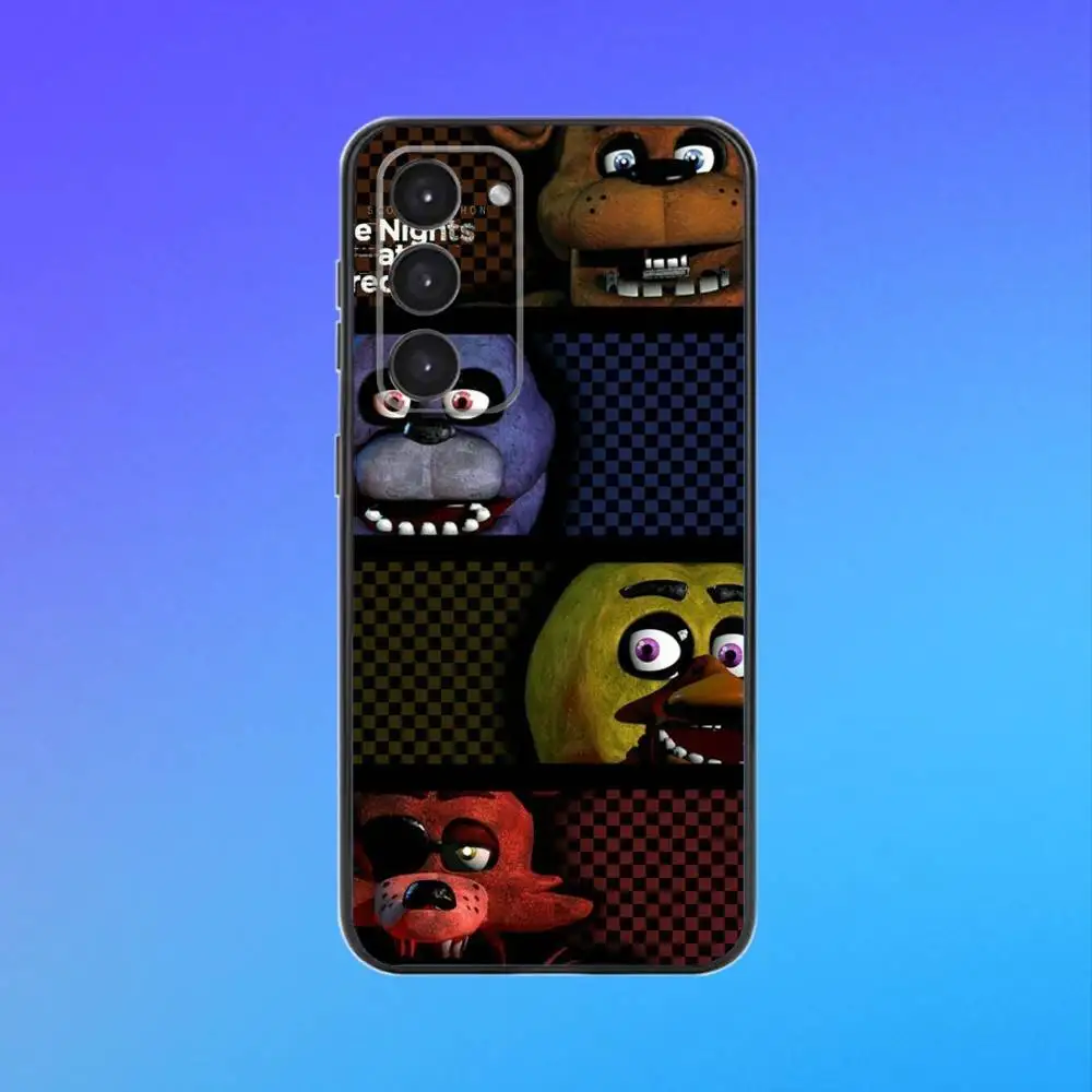 Funda de teléfono Five-Nights-At-Freddys F-Fnaf para Samsung Galaxy A73,A72,A71,A70,A53,A52,A51,otros cubierta negra suave