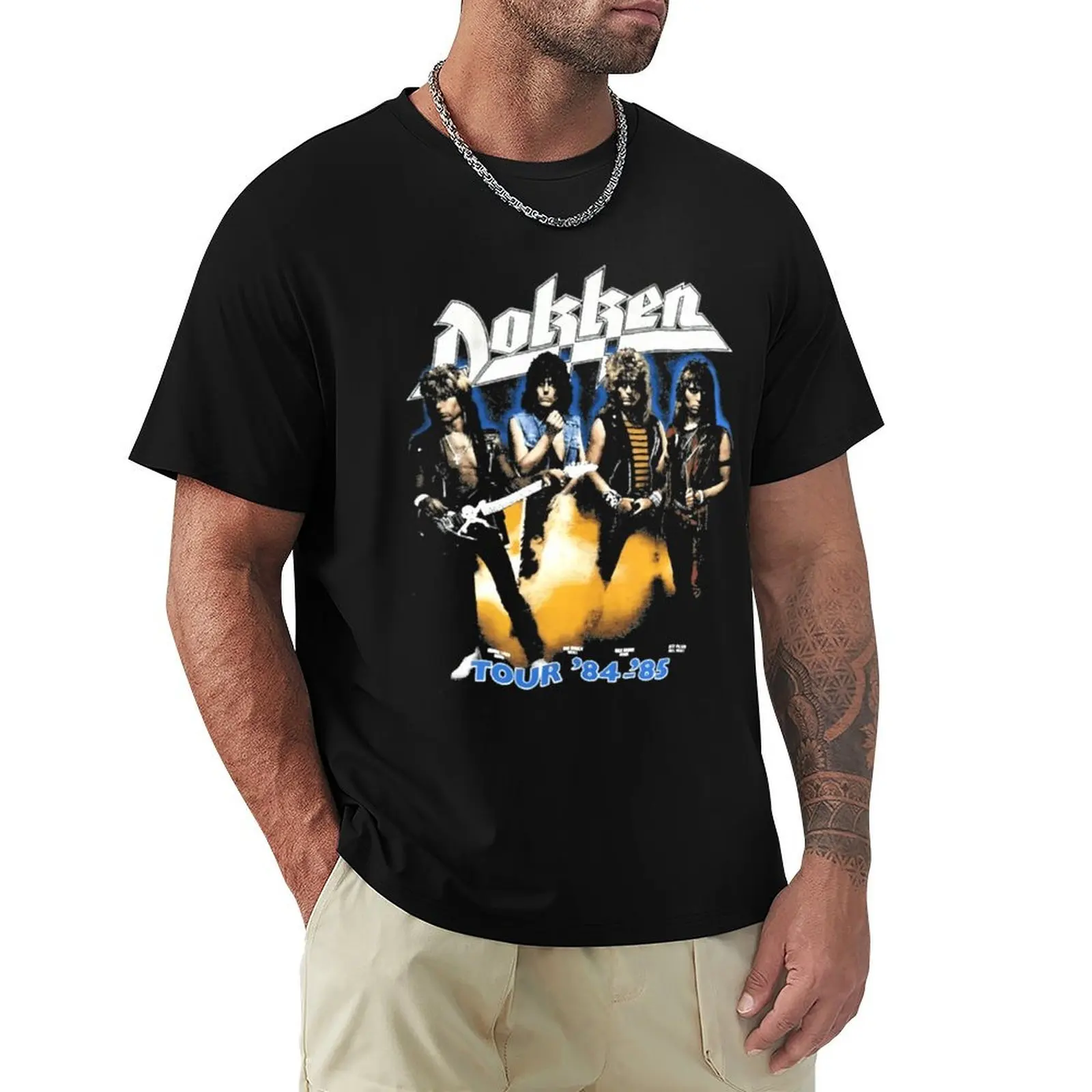 

Dokken 1984 - 85 For Men And Women T-Shirt graphic t shirts blue lock plus sizes outfits for men