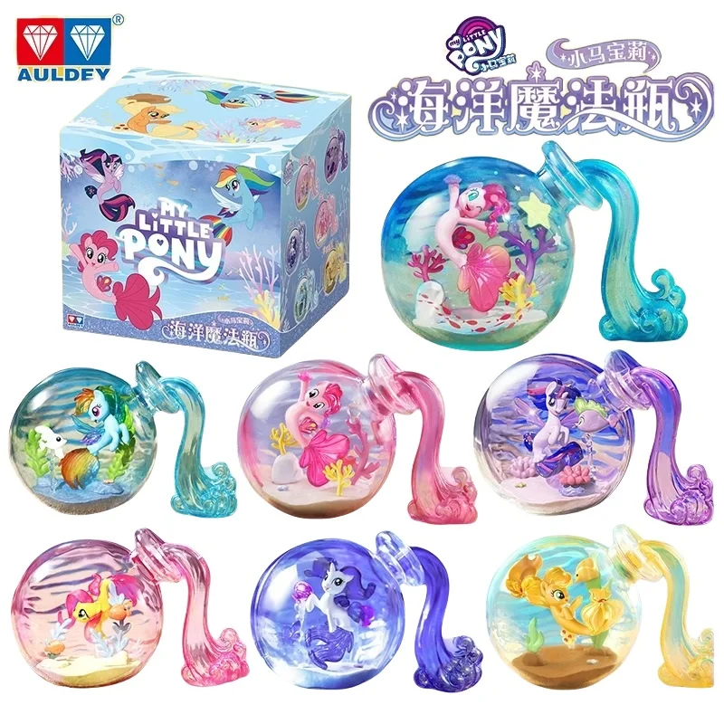 

Auldey My Little Pony Ocean Magic Bottle Rainbow Dash Twilight Sparkle Mystery Blind Box Gifts Toy Model Anime Figures Collect