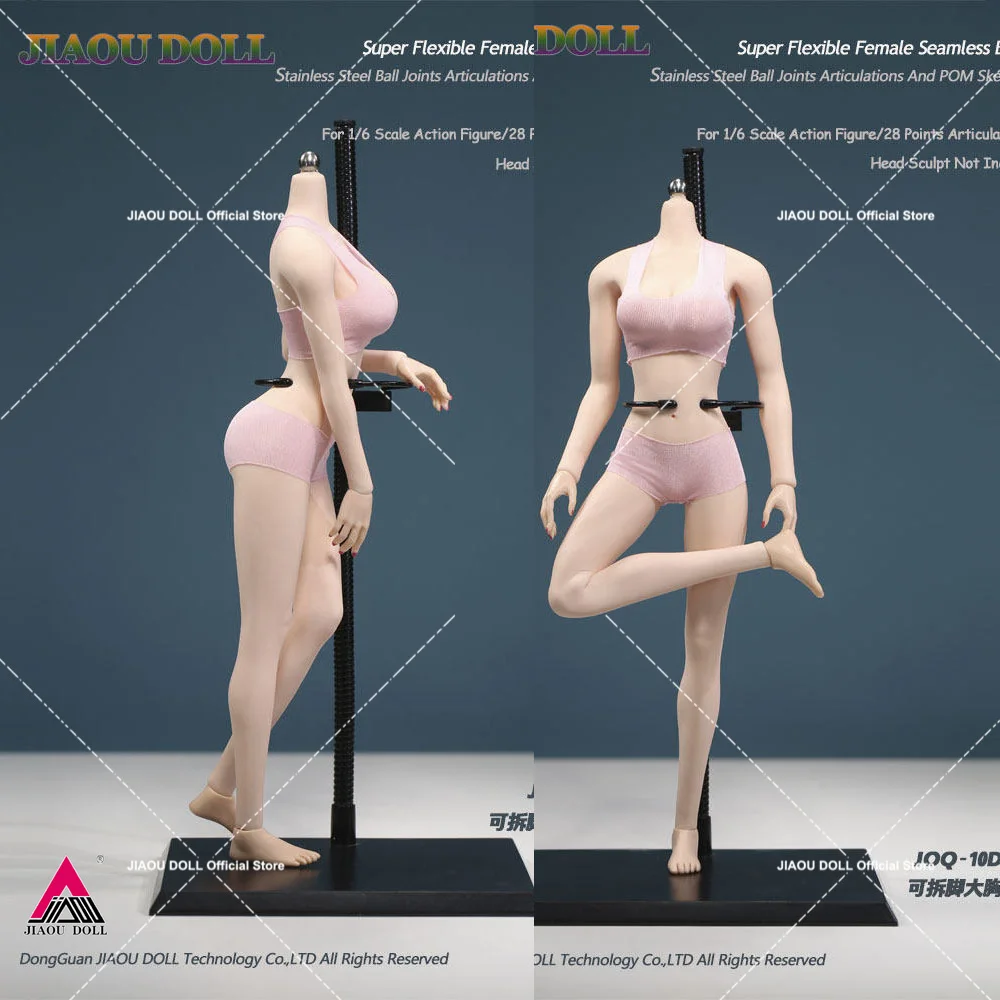 

Кукла JIAOU JOQ-10D, 1/6, азиатская женская фигурка с бесшовным телом, большой грудью, съемными стопами, 12 дюймов, многоцветная кожа