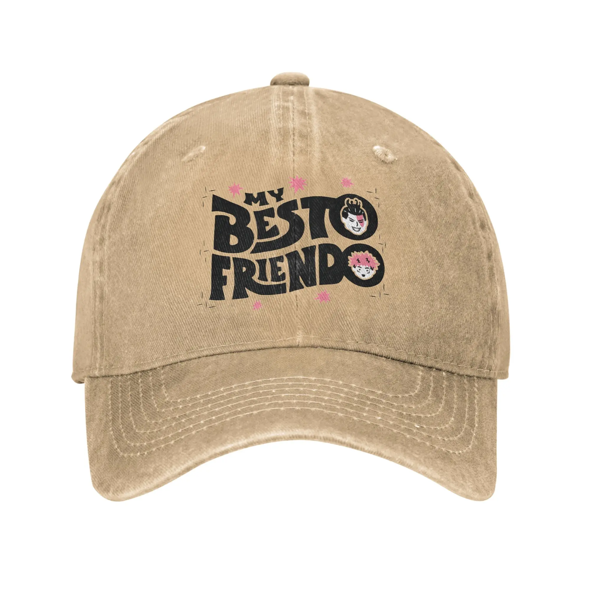 Gorra de Béisbol Jujutsu Kaisen My Besto Friendo para Hombre y Mujer, Gorra de Anime con Efecto Desgastado, Gorra Vintage para Verano, Regalo, Protección Solar