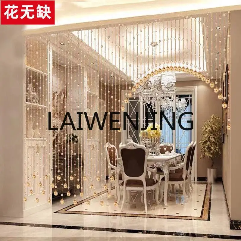 

RWJ Crystal Partition Hallway Half Curtain Feng Shui Hanging Curtain Restaurant Decoration Door Curtain Punch-Free