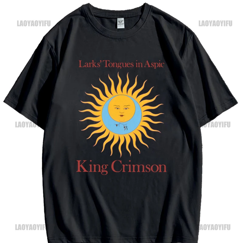 تي شيرت King Crimson Rock Music مطبوع عليه فرقة جرافيك تي شيرت قطني للرجال تي شيرت جديد تي شيرت نسائي