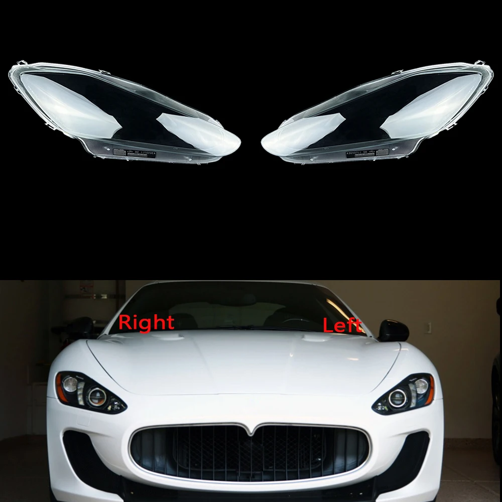

For Maserati Granturismo GT 2009~2012 Car Clear Headlight Lens Cover Replacement Headlight Head Light Lamp Shell Cover