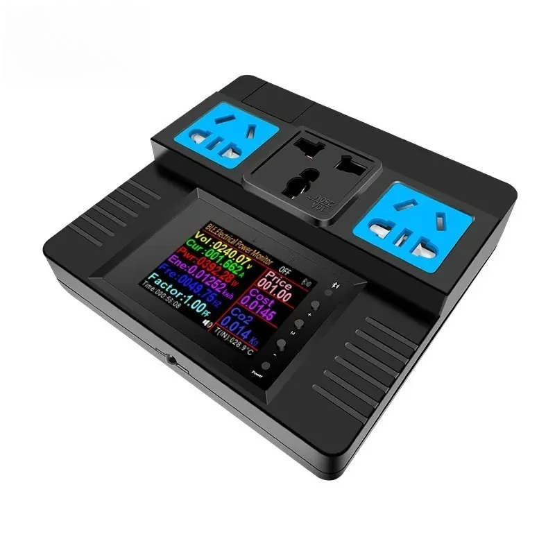 Programmable Digital Power Monitor Socket AC85~265V Color Display Electricity Consumption Detector Household Power Meter