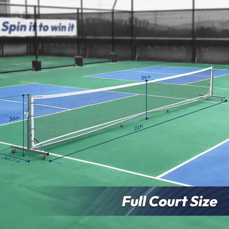 Heavy Duty Pickleball Net Set Professional Metal Stand System Portable Tennis Net with Carrying Bag for Outdoor Game
