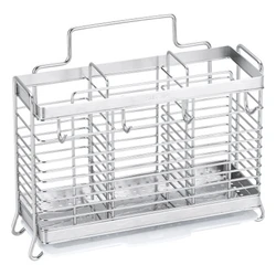 Kitchen Hanging Stainless Steel Chopsticks Spoons Fork Cutlery Holder Organizer Rack Drainer Storage