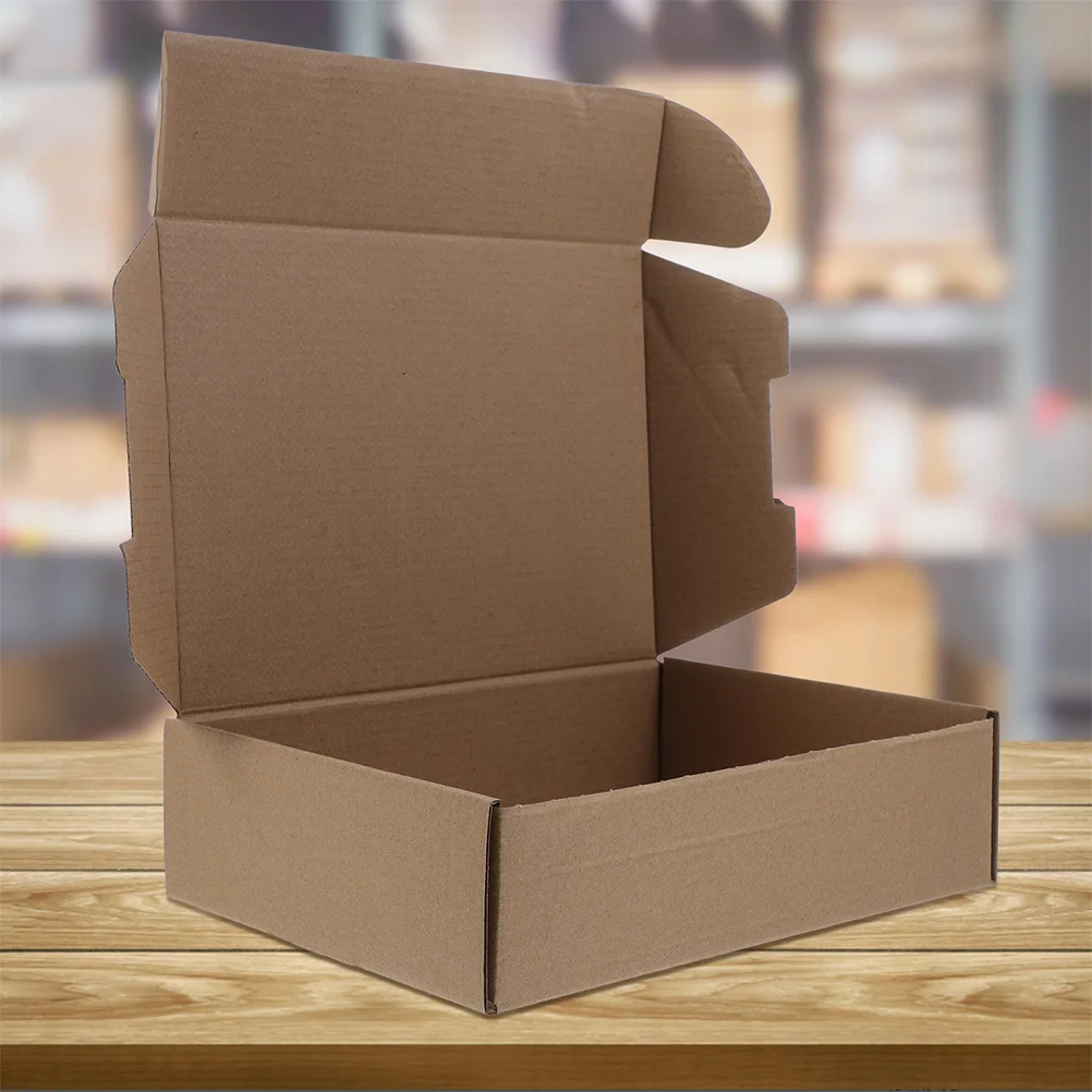 Cajas de cartón de 10 Uds., embalaje reciclable, envío grande, correo pequeño marrón para mover cajas planas, correo cuadrado