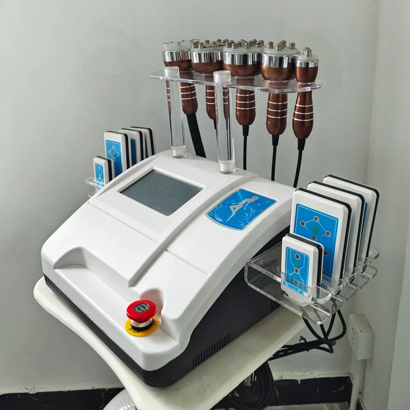 6 in 1 40K ultrasound cavitation RF slimming machine vacuum body shaper facial skin tightening