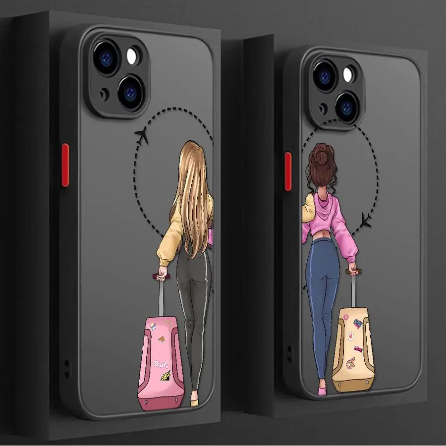 Чехол для телефона Girls Bff Best Friends Forever Always для iPhone 16, 13, 15, 12, 11, 14 Plus Pro Max 12, Mini 13 Mini X XS Max XR 7 8 SE