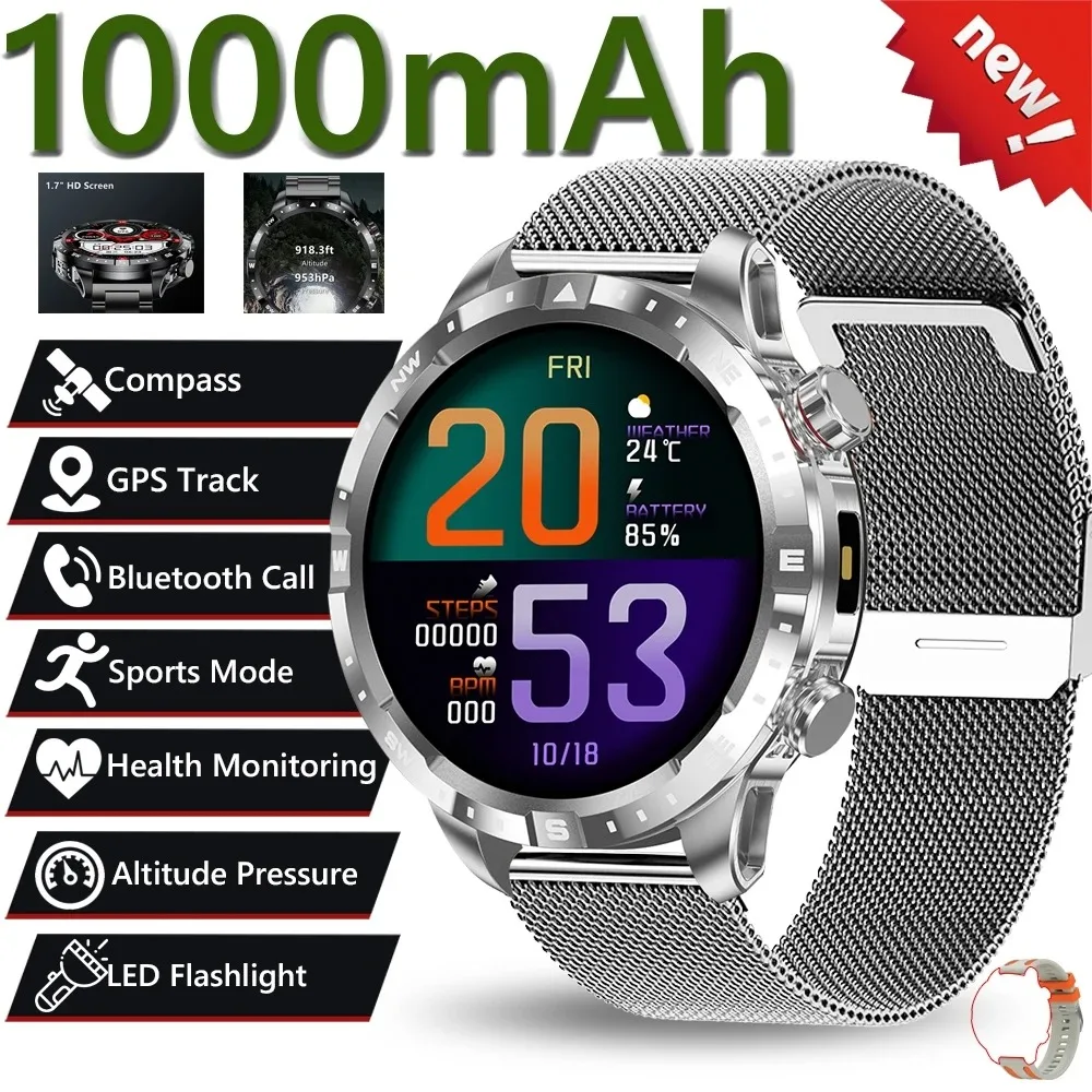 Military Grade GPS Smart Watch with Large Battery