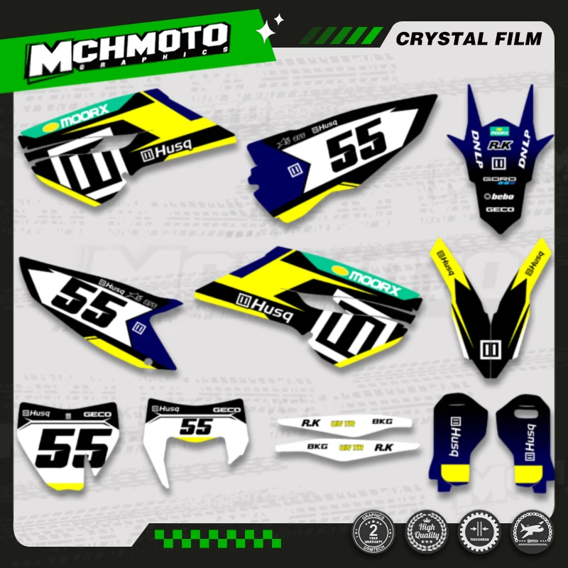 

MCHMFG Motorcycle Custom Graphic Sticker for Husqvarn TE FE 125 250 350 450 2014 2015 2016 TC FC 2014 2015