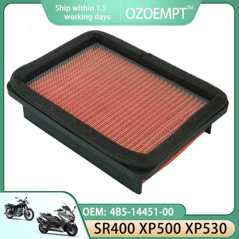 OZOEMPT  Motorcycle Air Filter Apply to SR400 14-21 XP500 TMAX500 08-11 XP530 TMAX53 12-16 OEM:4B5-14451-00