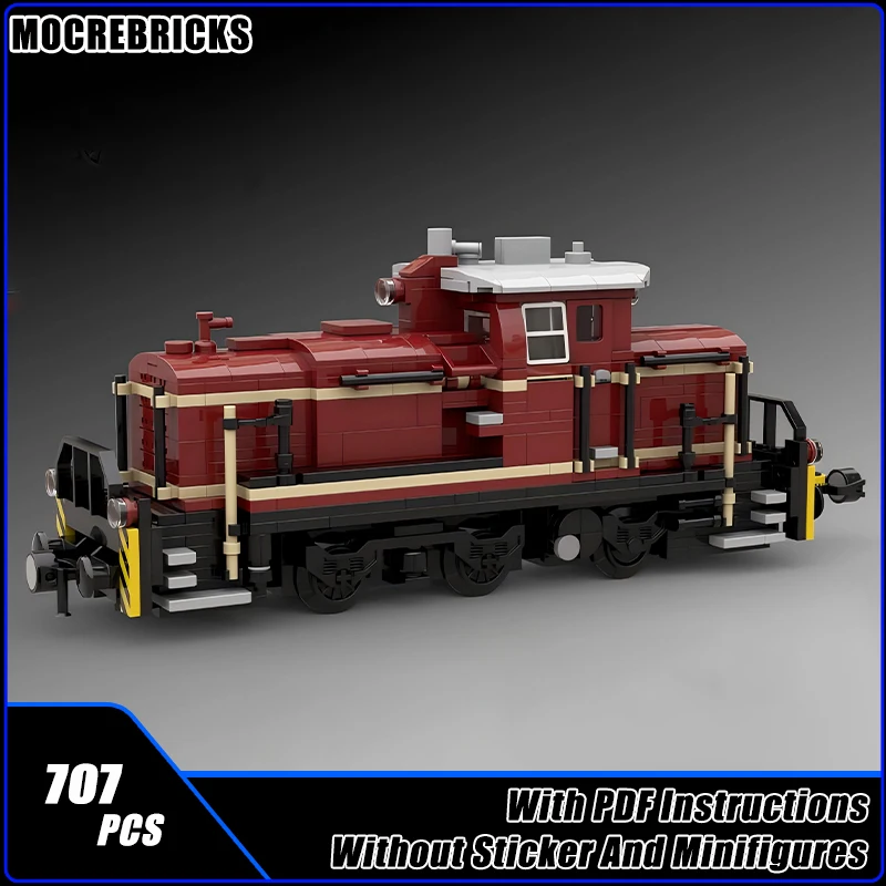 707PCS Retro Railway Technology Trains V60 German Shunter Locomotive MOC Building Blocks Model Kid's Bricks Toys Xmas Gifts