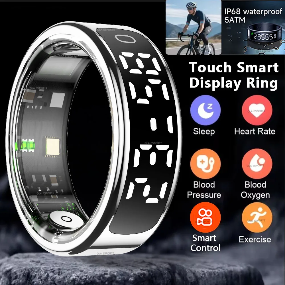 2026 R12 Smart Ring with Display Screen and Touch, Wireless 