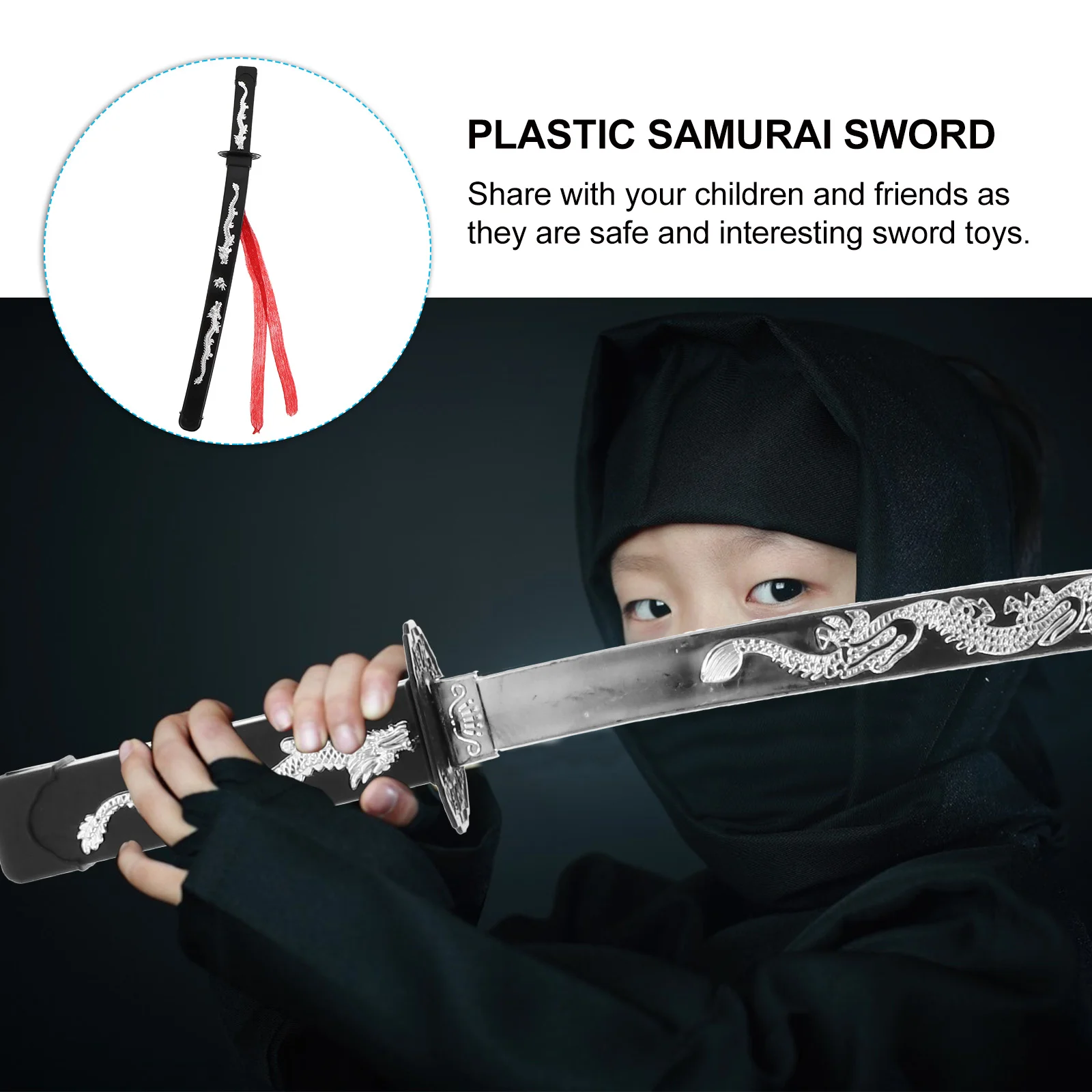 Halloween Creative Plastic Samurai Sword Toys for Kids and Cosplay Party Favors Safe and Distinctive Sword Props