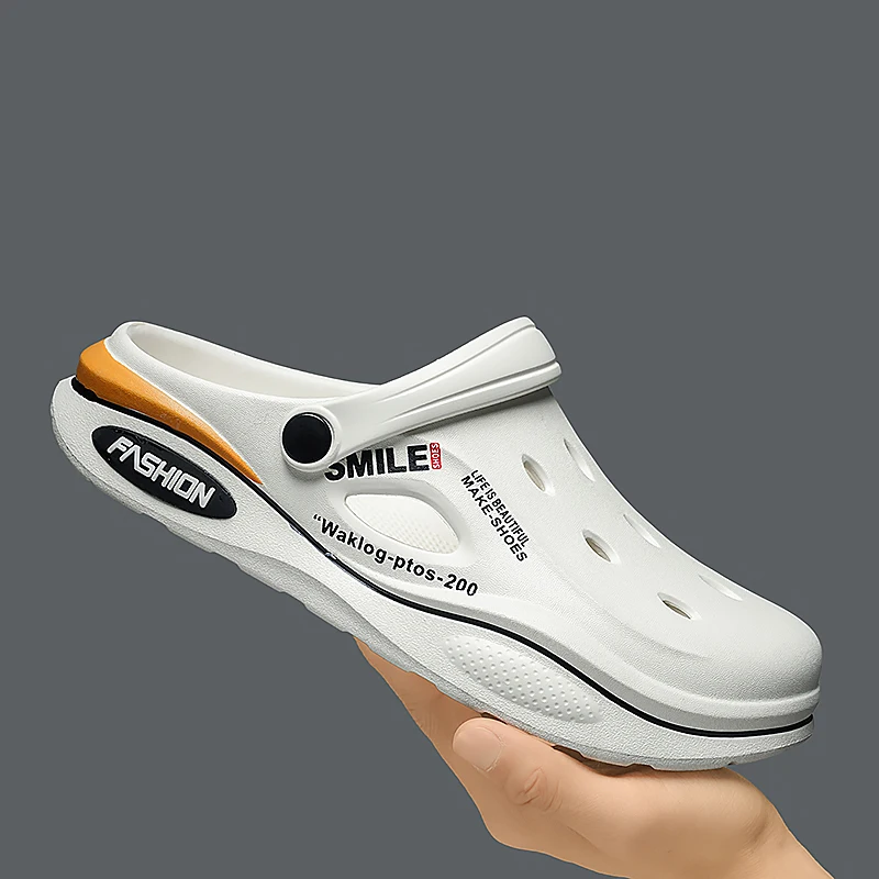 

Летние мужские сандалии, уличная пляжная обувь, модные мужские тапочки из ЭВА с поддержкой свода стопы, водонепроницаемая садовая обувь для мужчин, сабо