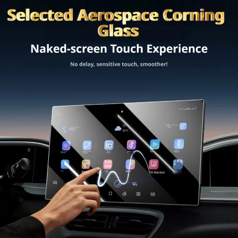 For Polestar 2 2021-2026 11.2Inch Navigation Screen Tempered Glass Film Anti-Scratch Anti-Fingerprint Anti-Glare