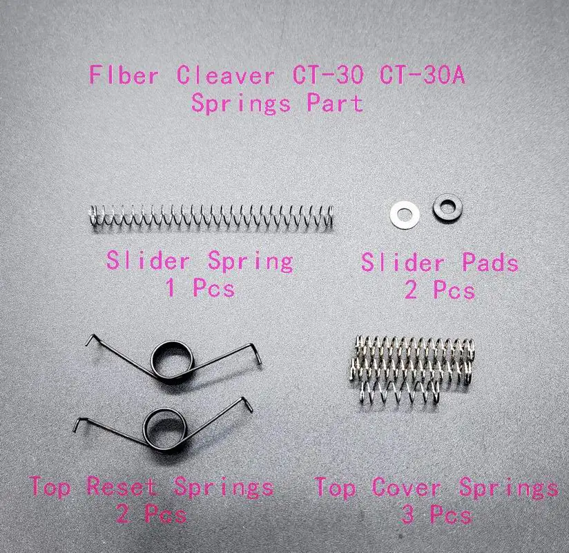 

Fiber Cleaver Springs For Fujikura CT-30 CT-30A Replacemtent Top Cover Reset Springs/ Slider Springs /Top Springs/Slide Pads