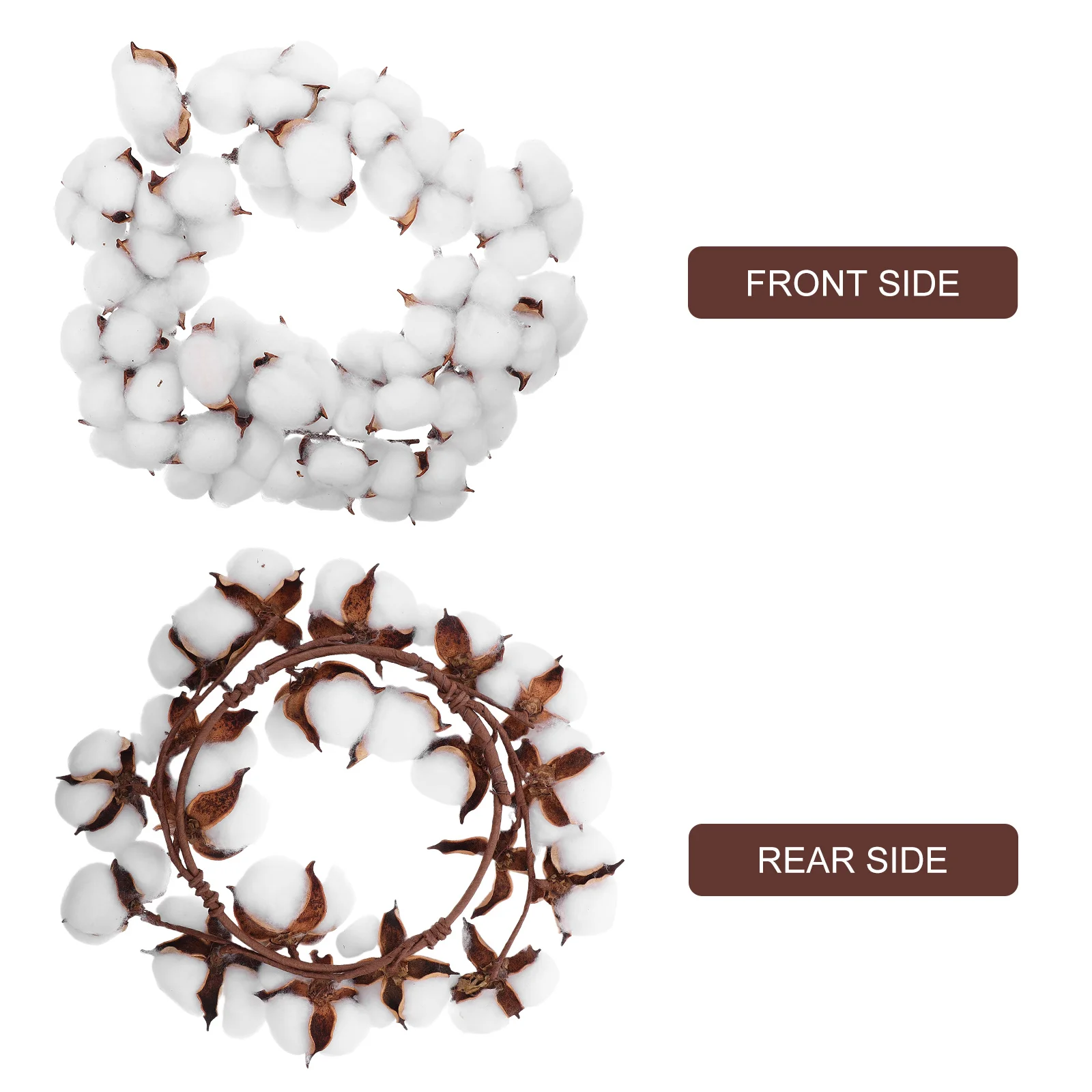 محاكاة إكليل القطن اليدوية الخشب مزرعة عيد الميلاد باب الديكور جارلاند حفلة ديكور جدران المنزل والمكتب