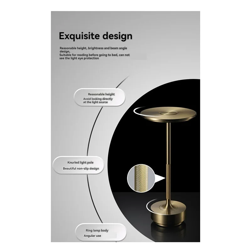 

B28C-Rechargeable Cordless Table Lamps Portable Battery Table Light 3 Color Dimming LED Table Light For Outdoor Dinner