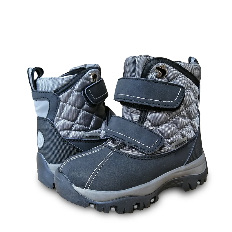 Winter Warm 1pair Waterproof Snow Boots Leather Ski Children Wool Boot,-40 or -30 degrees Kid Girl/Boy Boot
