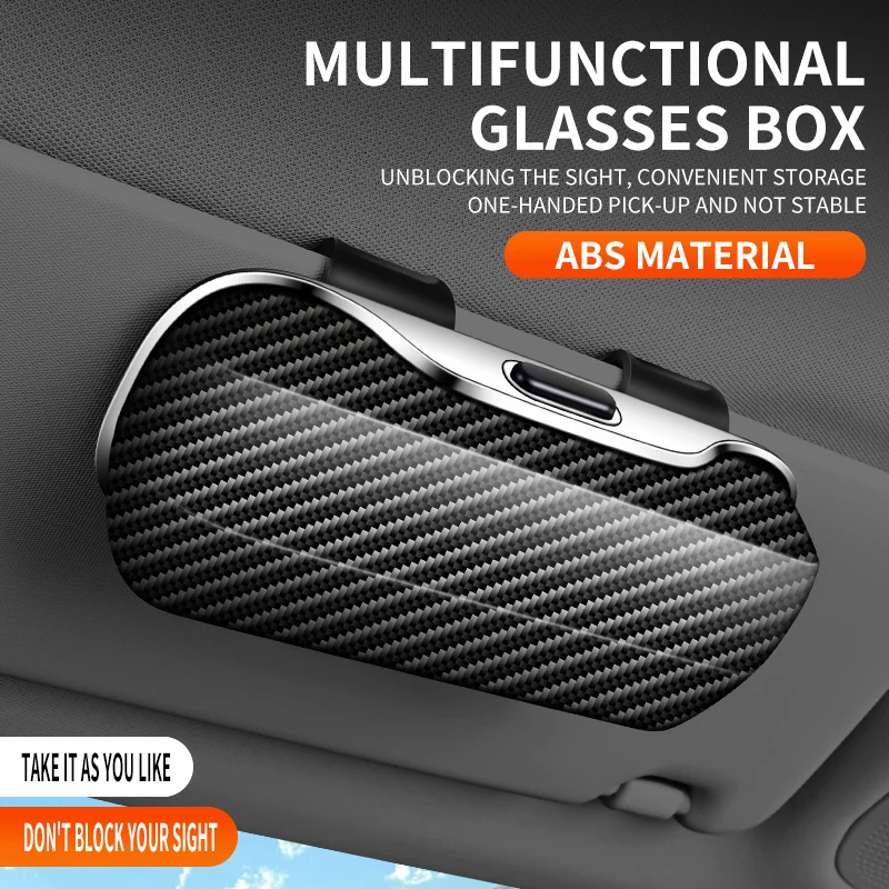

ABS Car Sun Visor Glasses Box Accesssories For Alfa Romeo 4C 159 Spider Giulia Giulietta 8C 147 156 166 Sunglasses Storage Case