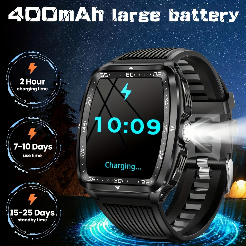 2025 For Xiaomi Outdoor military LED Lighting Men Smartwatch Bluetooth Call IP69K 5ATM Swimming Heart Rate Sports Men Smartwatch