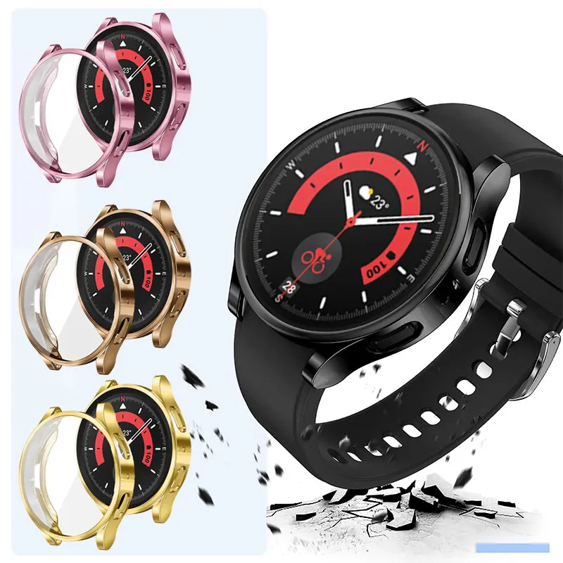 Full Cover For Samsung Galaxy Watch 5 Pro Case 45mm Soft TPU Screen Cover Case Protective Shell For Galaxy Watch 5 Pro