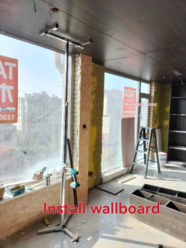 【Hot】2.1M Wall Cabinet Mounting Bracket Hand Cranked Electric Dual-purpose Stainless Steel 100KG Load-bearing Lifting Platform