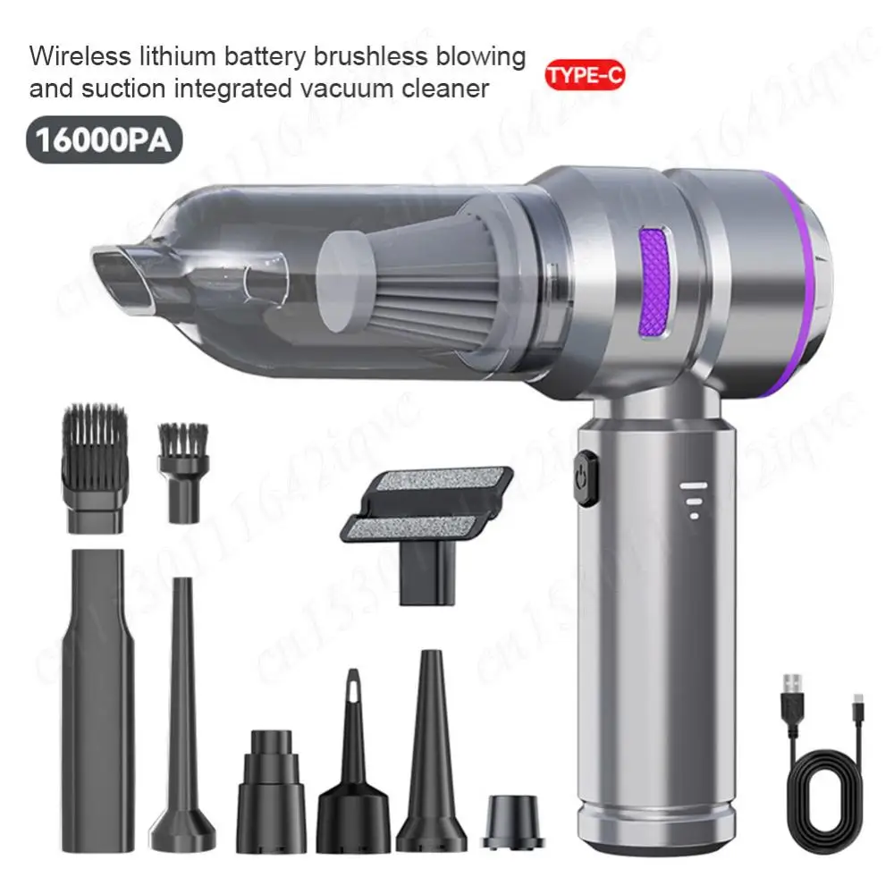 Car Vacuum Cleaner Powerful Air Duster Brushless Motor High Power Cleaning Machine 3 Gears Handheld Cleaner for Car Home