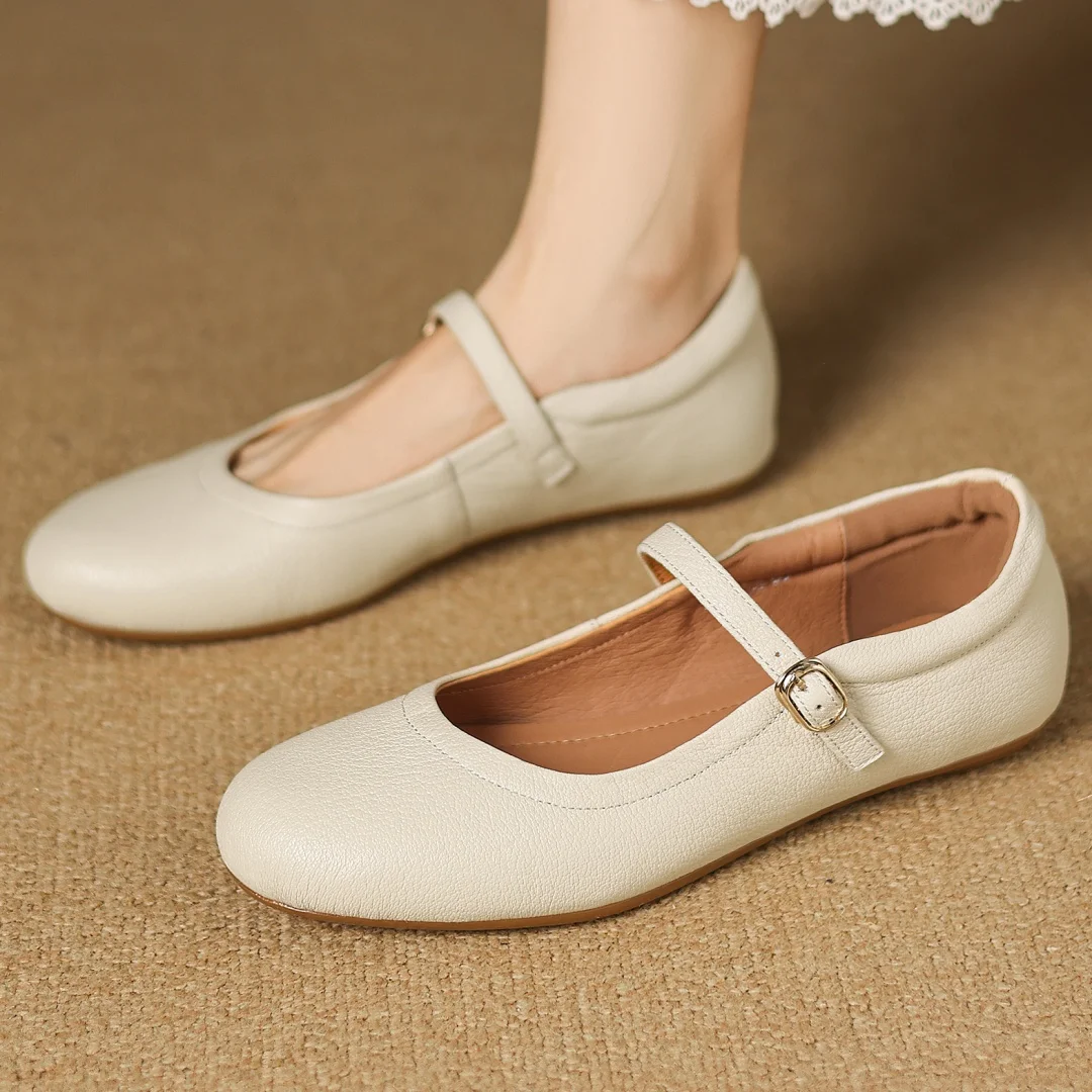 

Женские балетки Мэри Джейн с круглым носком и металлической пряжкой, высококачественные мягкие удобные повседневные женские эспадрильи