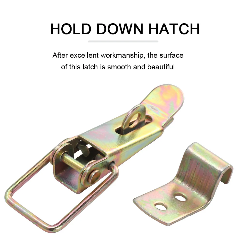 

2Sets Hold Down Clamp Spcc Strong Draw Latches for Carriage Truck Door Automotive Car Door Lock Draw Catch