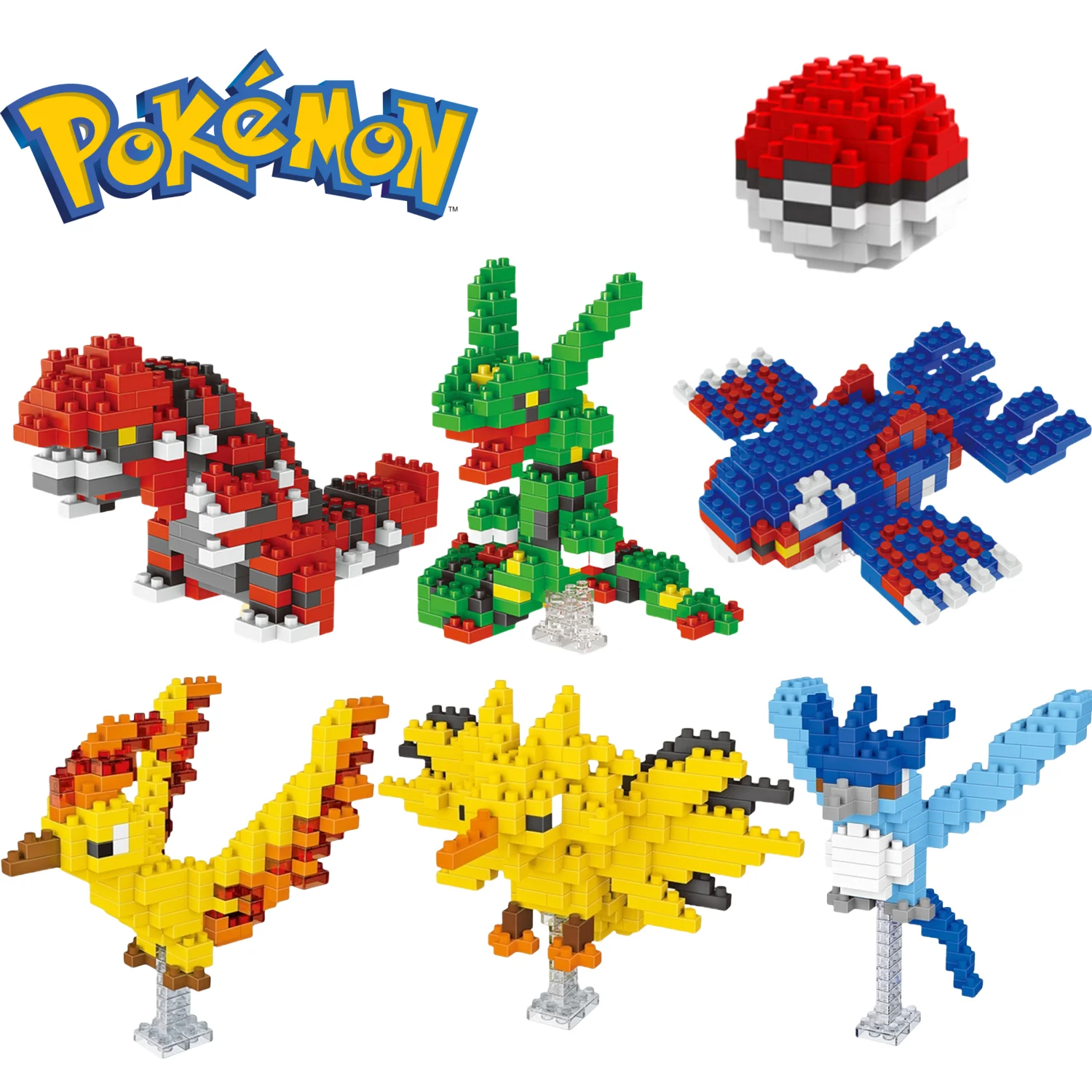 Image of Pokemon Kleine Bausteine Pokemon Nanoblock Cartoon Pikachu Lernspiel Grafiken Pokemon Spielzeug für Kinder Geburtstag