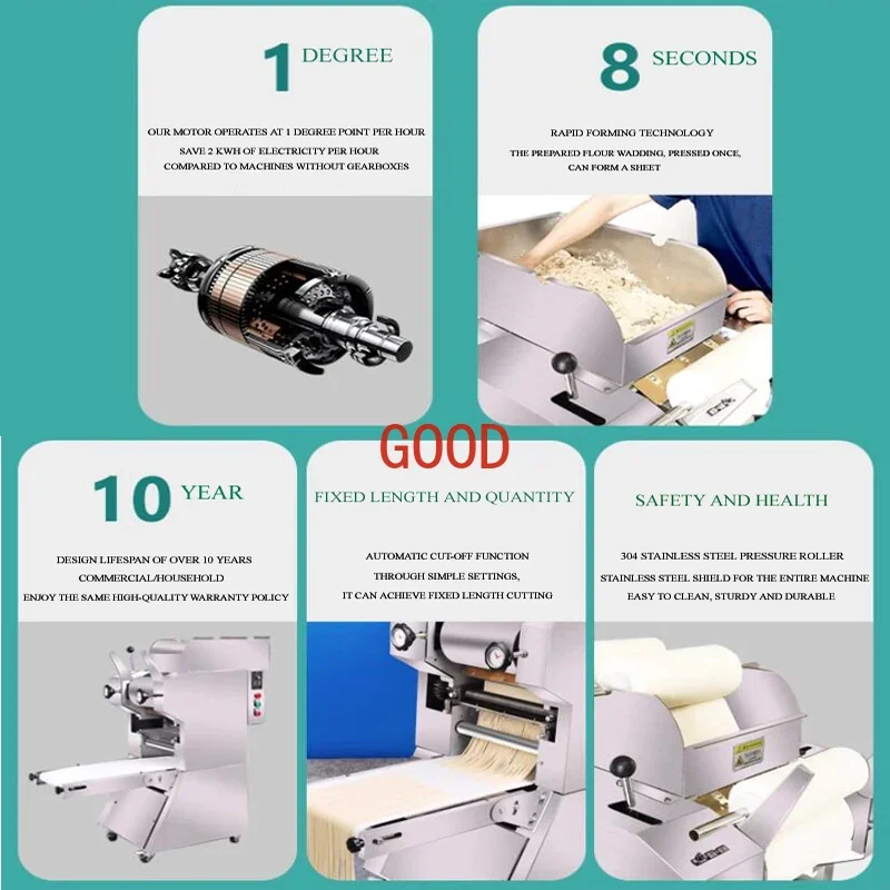 10V 220V Automatic Commercial Electric Noodle Making Machine Round Noodle Maker Machine