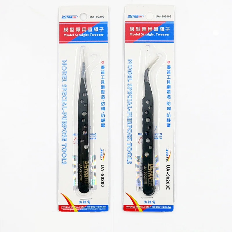 

UA-90200 Anti Static High Precision Decal Tweezers Plastic Military Model Kit Art Doll Handicraft Building Making Tool