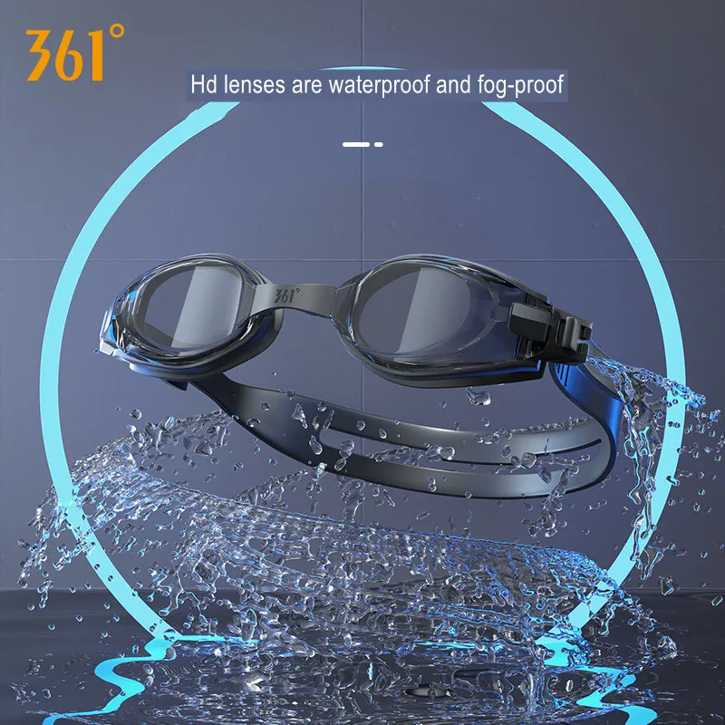 361Adults UV Protection Water Sports Beach Swim Glasses Professional Waterproof Anti Fog Silicone Bathing EyeWear Swim Goggles