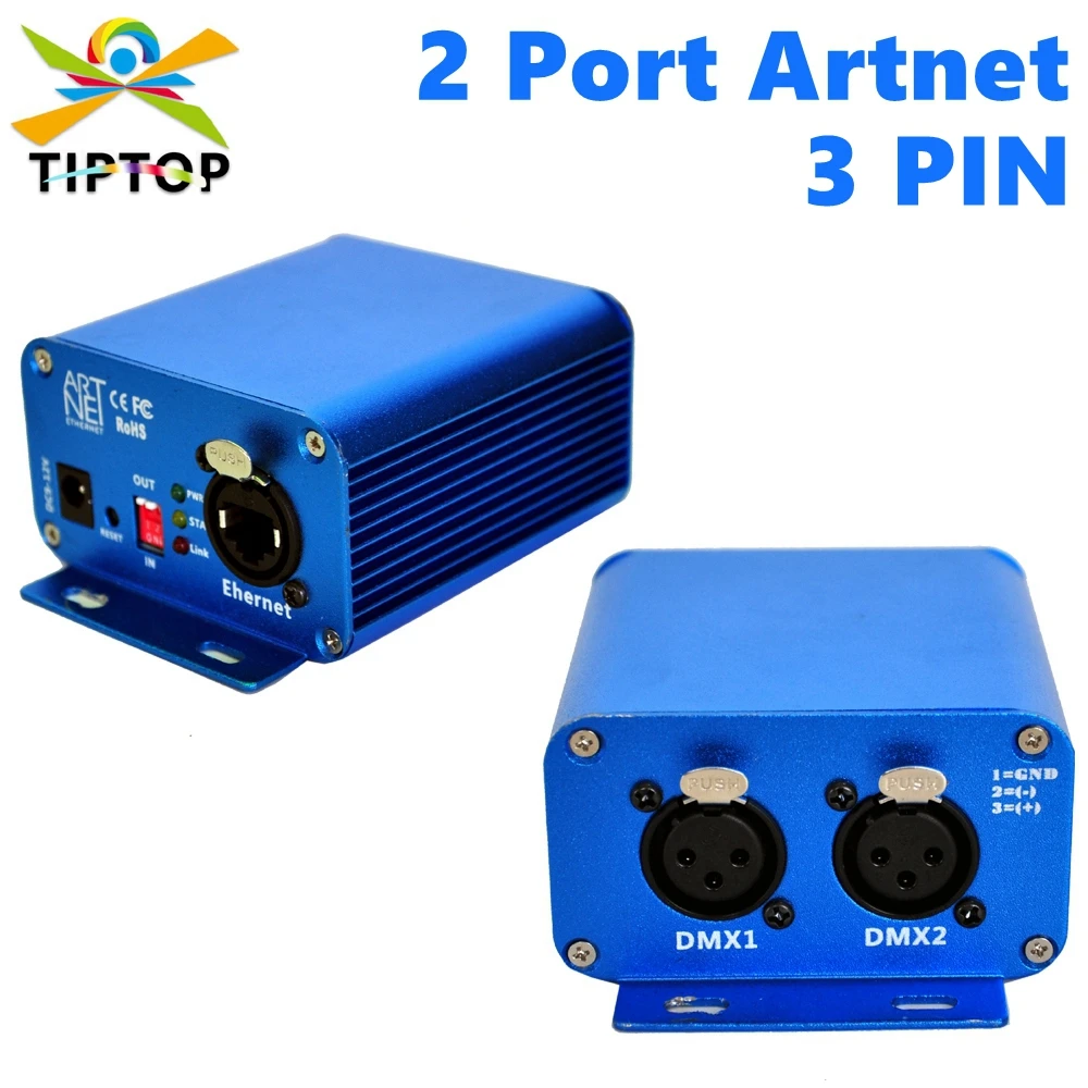 

Gigertop Bi-directional Ethernet DMX Converter EL ArtNet 1024 Controller 3pin Socket Output Lan Earthnet DMX Artnet Console