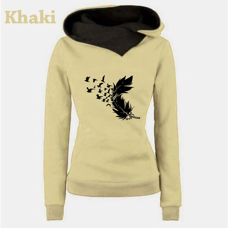 New Printing Hoodies Hooded Top Women Sweatshirt Long-sleeved Autumn Casual Hooded Streetwear