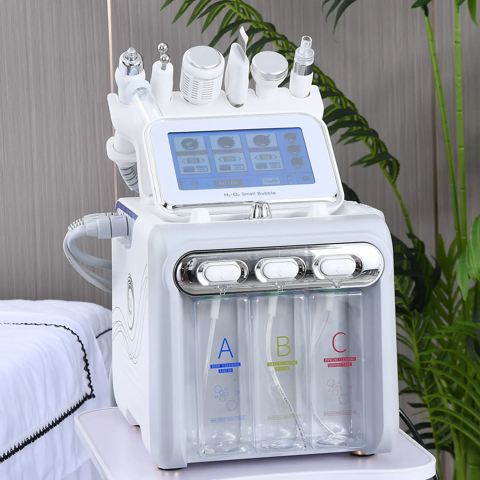 6 in 1 Aqua Peeling H2O2 Hydro Facial Machine Hydra Water Skin Peel Oxygen Jet