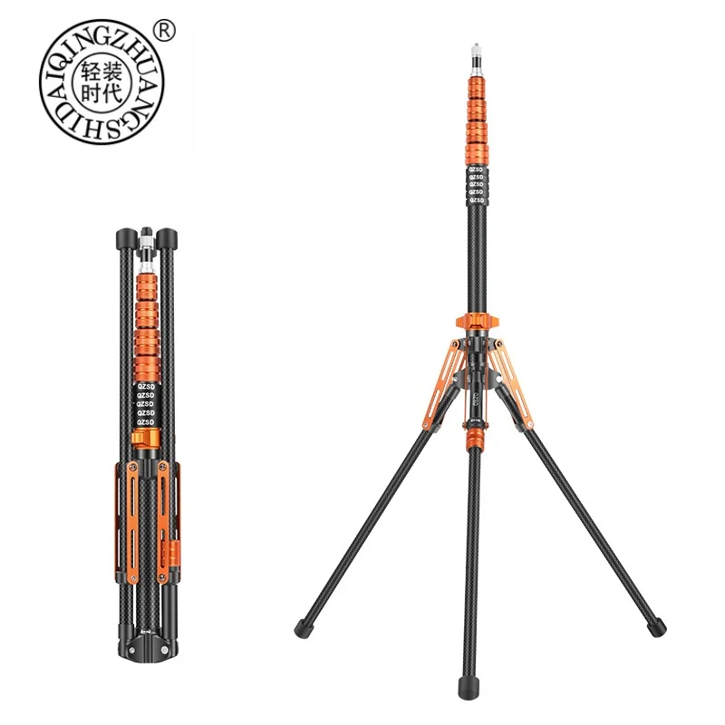 QZSD LS283C 2,2MC подставка для освещения из углеродного волокна портативный штатив для фотосъемки световая подставка для светодиодной вспышки софтбокс дорожный монопод