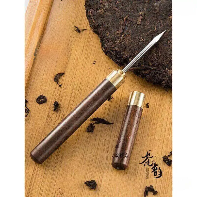 Handmade 304 Stainless Steel Tea Clamp Tea Needle Tea Knife Tea Leaf Pruner Pu'er Tea Knife Tea Cake Opener Tea Tray Scissors