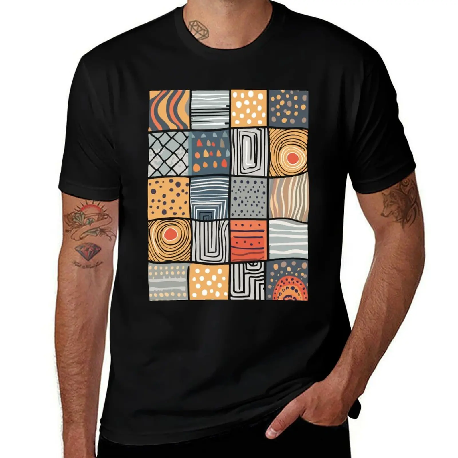 

MOTIFS - 01 T-Shirt oversize t-shirts man blacks football t shirt vintage t shirt men