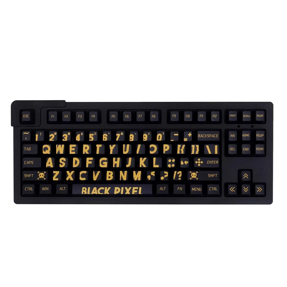 Imagem -06 - Letras Pretas e Douradas Keycaps Pbt Dye Subbed Perfil de Cereja Keycap com 2.25u 2.75u 3u 7u Enter Iso 130 Chaves